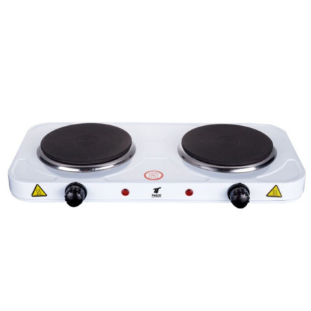 Electric Stove with 2 Burners | 2000W Electric Cooktop | Portable Stove 47.5x26x6.5cm | Camping Stove