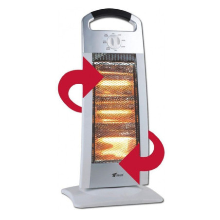 Chauffage à quartz 400-800-1200 W | Chauffage électrique portable avec poignée de transport | Chauffage efficace et sûr