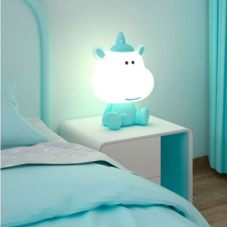 Luminária Noturna Unicórnio para Crianças | LED Recarregável com 8 Modos de Luz | Ambiente Mágico para Quartos