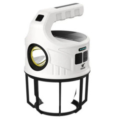 Rechargeable Camping Lantern with Power Bank | 2x1200mAh Battery | Portable Lantern with Solar and USB Type-C Charging