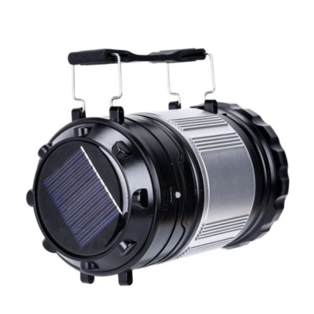 Lampara de Camping Recargable con Power Bank | Bateria 1x1200mAh | Lampara Portatil con Carga Solar y USB Tipo-C