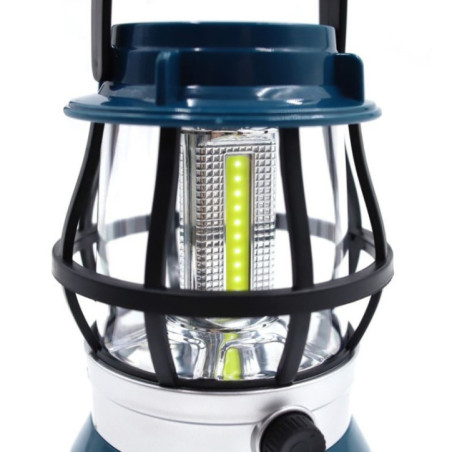 Rechargeable Camping Lantern with Solar and USB Type-C Charging | 1x1200mAh Battery | Portable Lantern with Foldable Handle