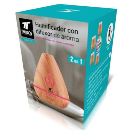 Umidificatore per aromaterapia da 120 ml | Diffusore di oli essenziali con luce LED | 11,7 x 16 cm | Timer fino a 6 ore