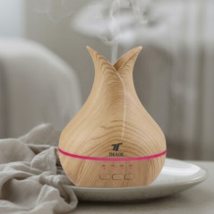 Humidificateur d'aromathérapie 120 ml | Diffuseur d'huiles essentielles avec lumière LED | 11,7 x 16 cm | Minuterie jusqu'à 6 he