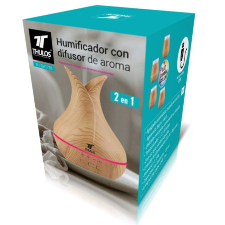 120ml Aromatherapy Humidifier | Essential Oil Diffuser with LED Light | 11.7 x 16cm | Timer Up to 6 Hours