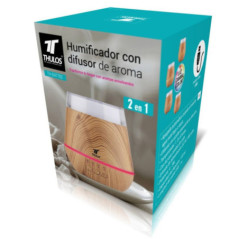 Umidificador de aromaterapia de 120ml | Difusor de óleos essenciais com luz LED | 11,7 x 16cm | Temporizador de até 6 horas