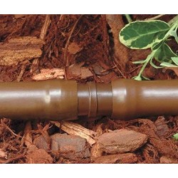 Lot de 10 Jonction cannelés goutte à goutte 16mm marron. Raccord pour tube d'irrigation de diamètre 16 mm