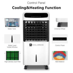 2-in-1 Cooler and Heater | 2000W Heat and 80W Cool | 12-Hour Timer with Remote Control | Includes Wheels