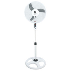 Ventilador de pedestal de 16" | Ventilador com cabeça oscilante de 3 velocidades | Altura ajustável de 1,3 m | Potência de 45 W