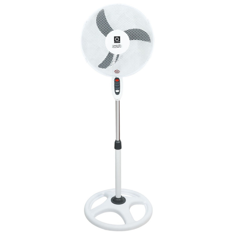 Ventilador de pedestal de 16" | Ventilador com cabeça oscilante de 3 velocidades | Altura ajustável de 1,3 m | Potência de 45 W