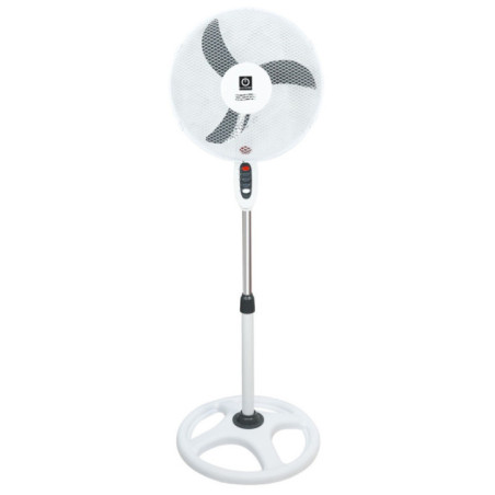 16" Pedestal Fan | Pack of 2 Fans with 3-Speed Oscillating Head | Adjustable Height 1.3m | 45W Power