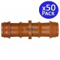 Lot de 50 Jonction cannelés goutte à goutte 16mm marron. Raccord pour tube d'irrigation de diamètre 16 mm Lot de 50 Jonction cannelés goutte à goutte 16mm marron. Raccord pour tube d'irrigation de diamètre 16 mm