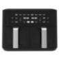 Friggitrice ad aria doppia da 9 litri | Friggitrice ad aria programmabile da 2400 W con timer | Friggitrice senza olio con panne