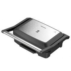 Sanduicheira Panini de 1000W | Grelha Elétrica Multiuso Antiaderente | Abertura de 105° | Pés Antiderrapantes | Toque Frio