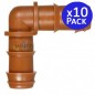 Set di 10 Gomito di Riparazione per Tubi a Goccia 16mm, marrone. Connettore per Tubi per Sistema di Irrigazione Set di 10 Gomito di Riparazione per Tubi a Goccia 16mm, marrone. Connettore per Tubi per Sistema di Irrigazione