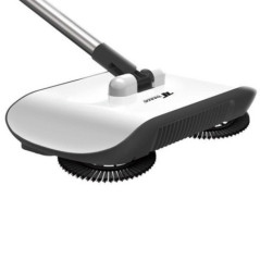 3-in-1 Broom, Mop, and Dustpan | Rotating Broom with 3 Brush Heads | Ideal for All Floors | 1.2m Adjustable Handle