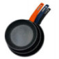Set of 3 Aluminum Frying Pans | Induction Compatible Frying Pans 20cm - 24cm - 28cm | Non-Stick Stone Effect Coating