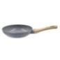 Juego 3 Sartenes de Aluminio | Sarten con Mango Efecto Madera para Todo Tipo de Cocinas 20cm - 24cm - 28cm | Antiadherente