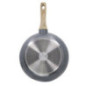 Juego 3 Sartenes de Aluminio | Sarten con Mango Efecto Madera para Todo Tipo de Cocinas 20cm - 24cm - 28cm | Antiadherente