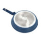 Set of 3 Aluminum Frying Pans | Blue Frying Pan for All Types of Stoves 20cm - 24cm - 28cm | Non-Stick Coating