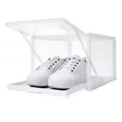 Scarpiera estraibile bianca | Permette un accesso facile e veloce alle scarpe | Fori di ventilazione per calzature | 28x38x22 cm