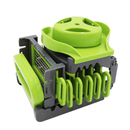 6-in-1 Manual Food Grater | Adjustable Handle with 6 Interchangeable Blades for Various Cuts | Easy to Clean