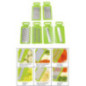 6-in-1 Manual Food Grater | Adjustable Handle with 6 Interchangeable Blades for Various Cuts | Easy to Clean