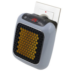 Mini aquecedor elétrico de 800 W | Aquecimento rápido e silencioso | Termostato 15-32 °C | Controle remoto | 12,5 x 11 x 14 cm