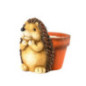 Igel-Pflanzgefäß | Dekoratives Pflanzgefäß 20 x 23 x 26 cm | Für drinnen, im Garten oder auf der Terrasse | Ideal für kleine Pfl