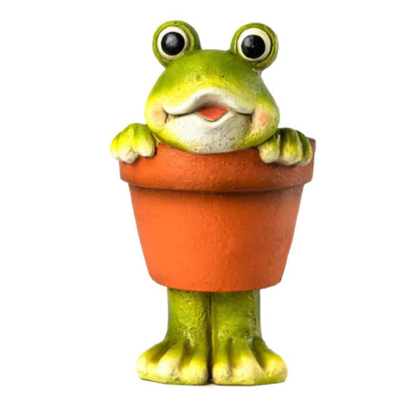 Vaso em formato de sapo | Vaso decorativo 19x35x24 cm | Ideal para jardim/terraço (interior/exterior) | Perfeito para plantas pe