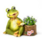 Macetero de Rana y Tronco | Macetero Decorativo 40x34x23 cm | Maceta Jardin Terraza Interior | Ideal para Plantas Pequeñas