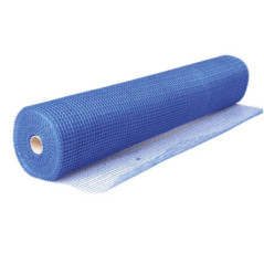 Blue Mortar Mesh 1x50 Meters | Ideal Mortar Mesh for Waterproofing | Fiberglass 90 g/m² 10×10 mm Square