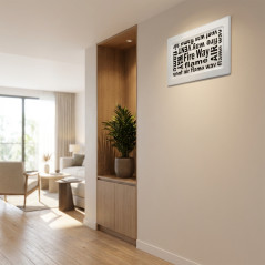 Grelha de ventilação fixa com moldura pré-definida branca da série Alphabet 30x17 cm | Dutos e Ar