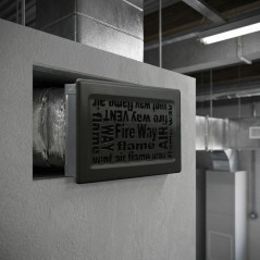 Fixed Ventilation Grille with Black Pre-Frame Alphabet Series 30x17 cm | Ducts and Air