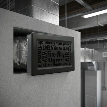 Fixed Ventilation Grille with Black Pre-Frame Alphabet Series 30x17 cm | Ducts and Air