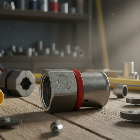 Pack 5 Entroque Macho ½” para Tubo Multicapa 20 mm para Fontanería | Racor de Prensado para Tubo Multicapa | Conector de Laton