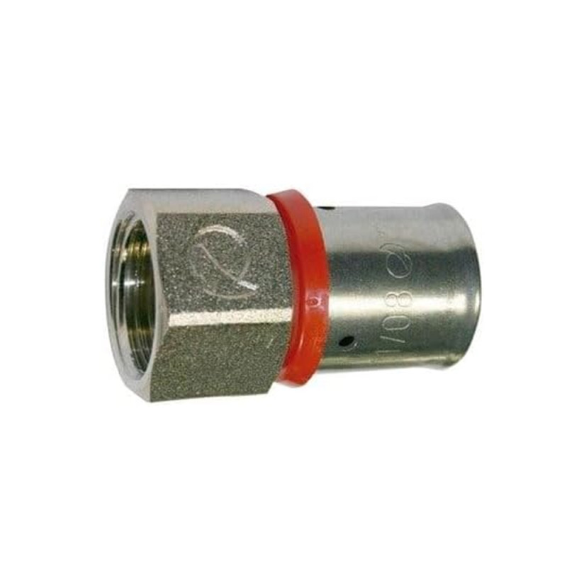 Entroque Hembra ¾” para Tubo Multicapa 20 mm para Fontanería | Racor de Prensado para Tubo Multicapa | Conector de Laton