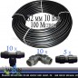 Rohr PE100 HD 100m 1'' 32mm PN10 flexible HDPE Wasserleitung + 10 Winkelstücke, 10 T-Stücke und 5 Verbindungsstücke