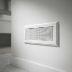 Metal Ventilation Grille with Pre-frame 20x8 cm White | Ventilation and Ducts