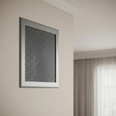Grille de ventilation métallique avec cadre intégré 20x20 cm Gris | Ventilation et conduits