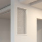 Grille de ventilation métallique avec cadre intégré 50 x 20 cm blanche | Ventilation et conduits