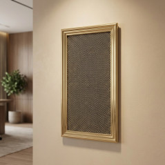 Metal Ventilation Grille with Pre-frame 50x20 cm Brass | Ventilation and Ducts