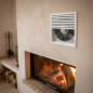 Hot Air Ventilation Grille with Motor 17x17 cm | Motorized Extractor Grille with Thermostat for Fireplaces and Stoves