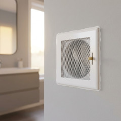 Adjustable White Ventilation Grille 15x15 cm with Ø120 mm Outlet | Adjustable Air Grille for Ventilation and Extraction