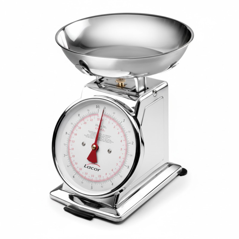 Balance de cuisine rétro 5 kg | Balance de cuisine analogique | Balance de cuisine en acier inoxydable | Balance alimentaire 10