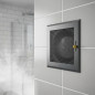 Rejilla de Ventilación Gris Regulable 15x15 cm con Salida Ø80 mm | Rejilla de Aire Ajustable Ventilación y Extracción