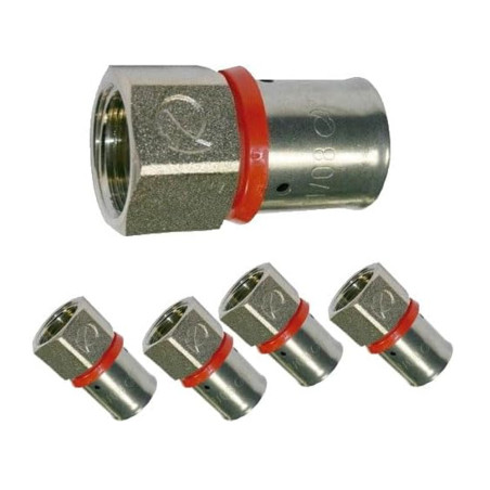 Lot de 5 Raccord mâle 3/4'' mâle pour tube multicouche 32 mm, à utiliser avec machine à sertir, gris