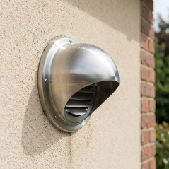 Rejilla de Ventilación Redonda Fija de Acero Inoxidable Ø100 mm | Rejilla para Conductos y Extracción de Aire