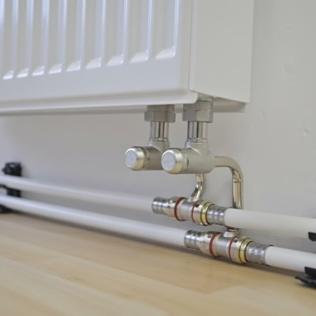 Pack 5 Entroque Hembra ¾” para Tubo Multicapa 32 mm para Fontanería | Racor de Prensado para Tubo Multicapa