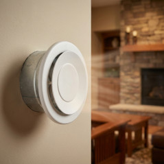 Verstellbarer Warmluftauslass Ø80 mm | Verstellbarer Diffusor für Heizungskanäle, Kamine und Öfen